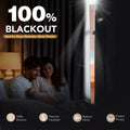 100% Blackout Faux Linen Curtains - Thermal Noise Reducing Drapes
