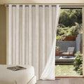 100% Blackout Linen Curtain - Extra Wide Sliding Door Drape