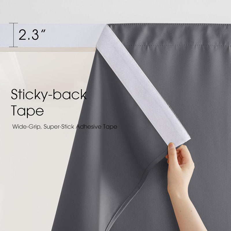 Rod-Free Outdoor Patio Curtains - Waterproof Gazebo Privacy Drapes