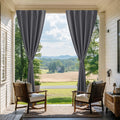 Rod-Free Outdoor Patio Curtains - Waterproof Gazebo Privacy Drapes