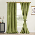 Luxury Velvet Curtains - 2 Panel Room Darkening Drapes for Bedroom