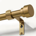 1" Gold Adjustable Curtain Rod - Heavy Duty Brass Window Hardware