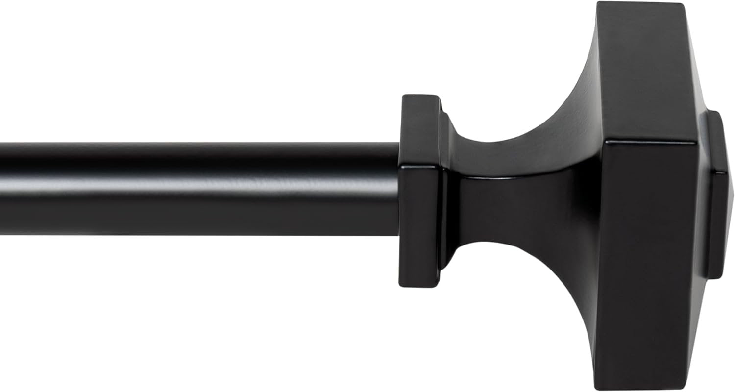 18-44" Adjustable Iron Curtain Rod - Heavy Duty Drapery Pole