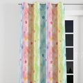 Celestial Star Chain Velvet Grommet Curtains for Kids Bedroom