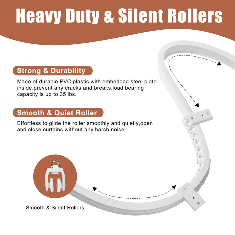 Flexible Ceiling Curtain Track - Bendable PVC System for RV & Windows