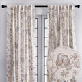 Maison d' Hermine Toile Cotton Curtains for Living Room (Set of 2)
