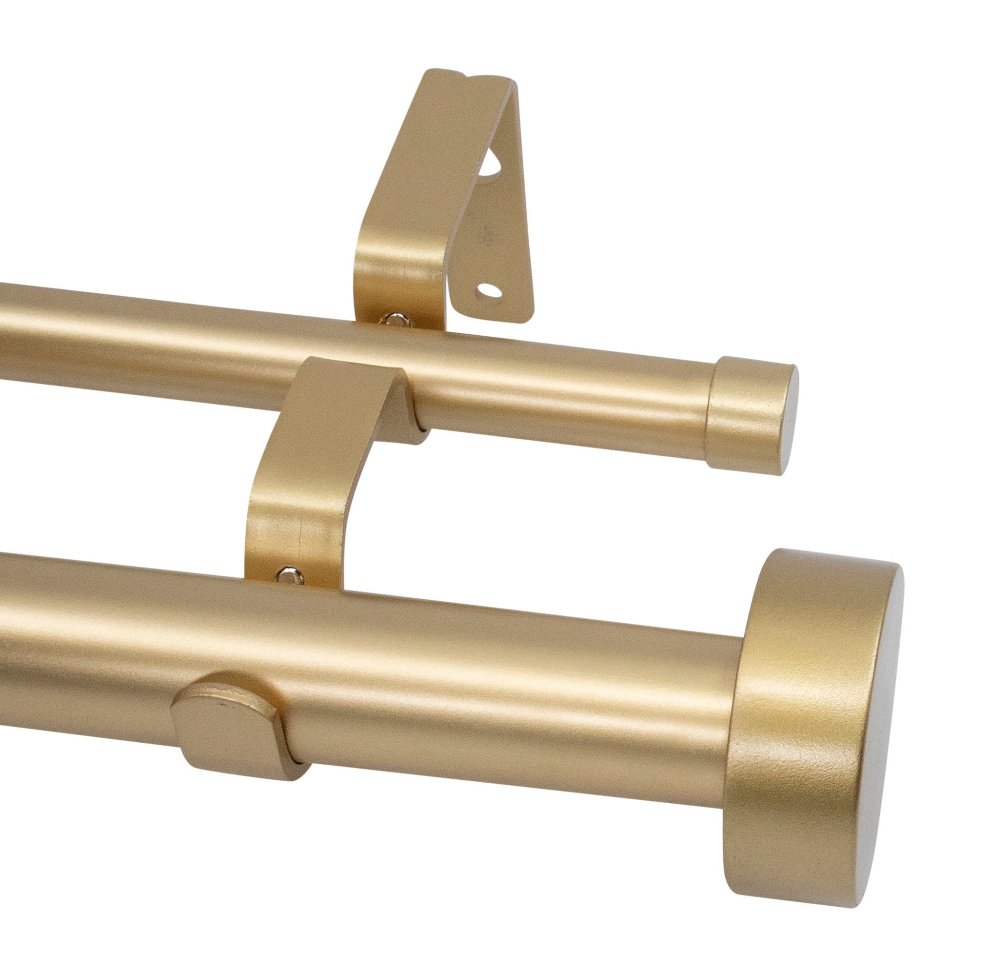 Meriville 1" Double Curtain Rod Royal Gold Vico End Cap