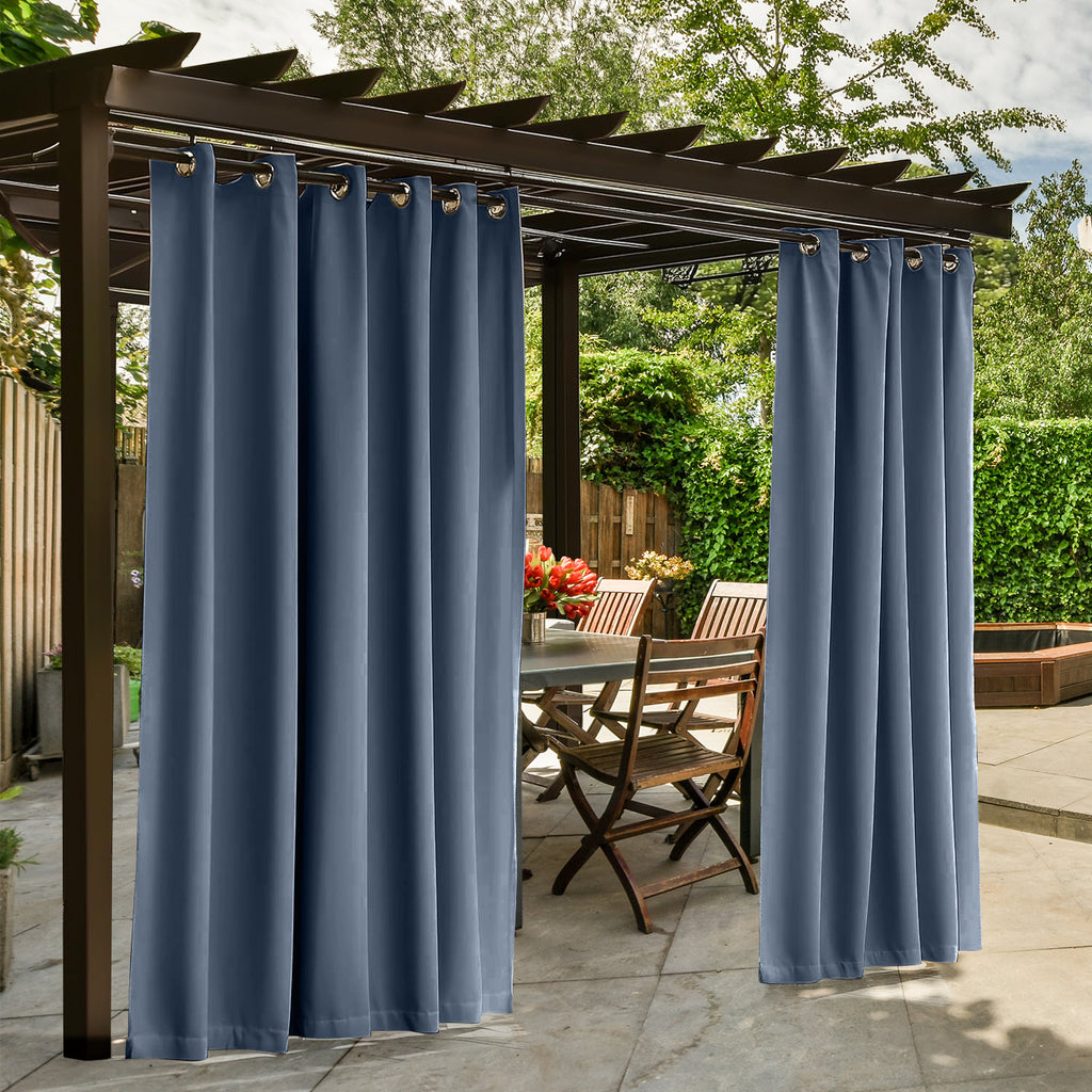 Waterproof Outdoor Curtains - Thermal Blackout Drapes for Porch