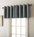 Rawson Basket Weave Jacquard Window Valance - Grommet Top Curtain