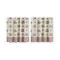 Rosehill Cottage Floral Gingham Cotton Cafe Curtains - Dusty Rose