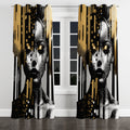 Sisneros Modern Velvet Room Darkening Grommet Curtain Panel