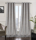 Luxury Gold Foil Print Velvet Curtains for Living Room & Bedroom