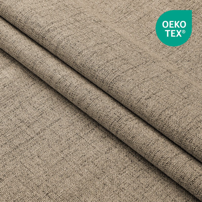 Faux Linen Total Blackout Curtains - Thermal Insulated Bedroom Drapes