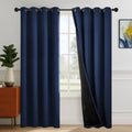 Thermal Blackout Grommet Curtains - Set of 2 for Bedroom & Living Room