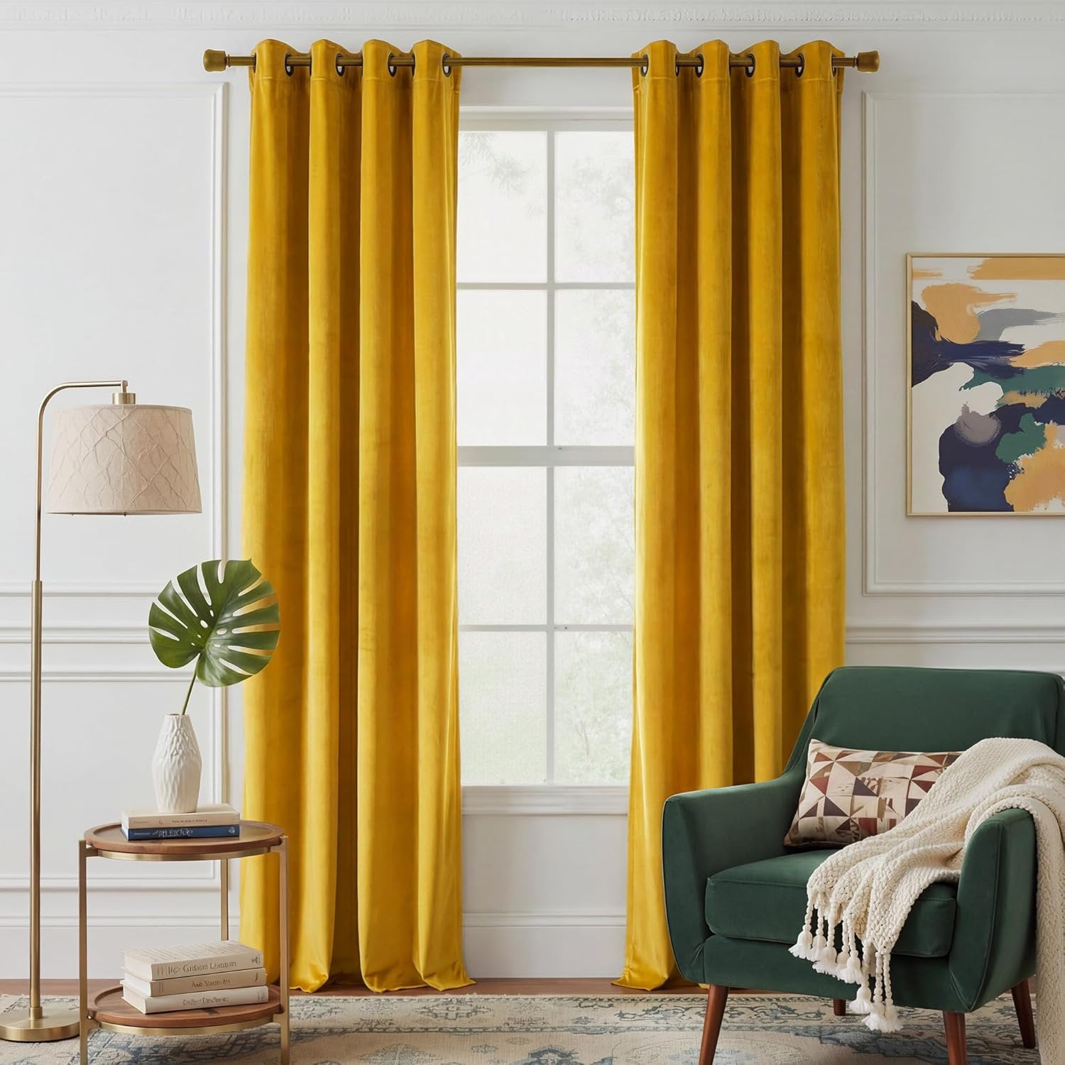 Velvet Blackout Curtains - Luxury Thermal Insulated Drapes (Set of 2)